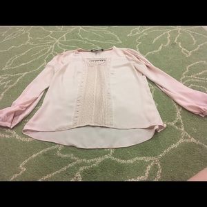 White House Black Market Light Pink Blouse in 6P
